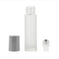 custom empty frosted cosmetic essential oil perfume roll on tube glass roller bottle